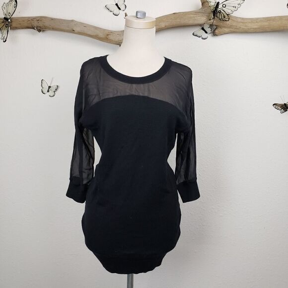 Club monaco black wool and silk sweater - Picture 2 of 8